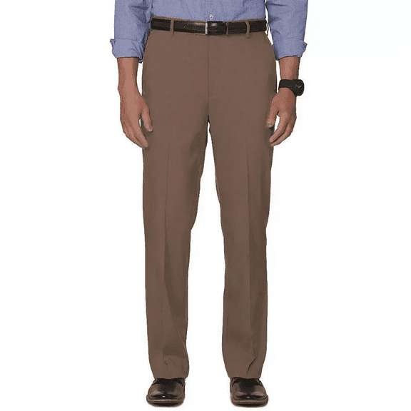 Covington Men's Flat Front Classic Fit The Perfect Pants Dress - (Chocolate, 34W x 34L)
