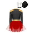 thumbnail image 2 of DPOIS Women's 4Pcs Circus Ringmaster Leotard Dress Outfit A Black 3XL, 2 of 7