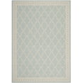 thumbnail image 2 of SAFAVIEH Courtyard Jasper Geometric Bordered Indoor/Outdoor Area Rug, 5'3" x 7'7", Aqua/Beige, 2 of 8