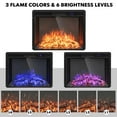 thumbnail image 6 of Costway 26 Inch Recessed Electric Fireplace heater W/ Remote Control 750W/1500W, 6 of 11