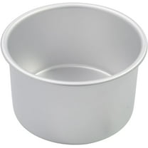 Aluminum smash cake 6×4 inch round Cake Pan,anodized aluminum cake pans,birthday cake pans,layer cake pan, baking pan For birthday cake, party Silver (6×4 round Cake Pan)