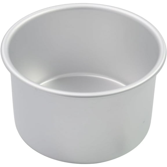 Aluminum smash cake 6×4 inch round Cake Pan,anodized aluminum cake pans,birthday cake pans,layer cake pan, baking pan For birthday cake, party Silver (6×4 round Cake Pan)