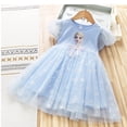 thumbnail image 1 of Vestido de niña, vestido de verano, estilo occidental, vestido de princesa Elsa de Frozen, falda de malla para bebé infantil, 1 of 6