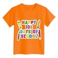 thumbnail image 4 of Summer Boys T Shirts 100 Days Of School Breathable Cartoon Print T Shirt Happy 100Th Day Pullover Top Orange Undershirt Shirts 4-5T, 4 of 4