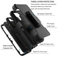 thumbnail image 6 of Ebizware Case for Samsung Galaxy A14 5G with [Built-in Screen Protector] Holster Belt Clip Military Grade Heavy Duty Protection Kickstand Armor Cover for Galaxy A14 5G - Black, 6 of 10
