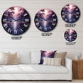 thumbnail image 5 of Designart "Pink Canal Serenitys Reflection painting" Canals Oversized Wall Clock, 5 of 5