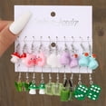 thumbnail image 3 of Juego De Pendientes De Resina De Animales De Dibujos Animados Para Mujeres Aro De Mariposa Lindo Accesorios De Joyería, 3 of 4