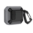 thumbnail image 2 of Dteck Case for Apple AirPods 2nd Generation,Shockproof Military Hard PC Case Lock Cover with Keychain for Airpods 2nd Gen / 1st Gen,Gray, 2 of 7