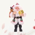 thumbnail image 4 of 20x12cm estatuilla de Papá Noel rojo y verde adornos navideños de resina rústica decoración del festival, 4 of 5