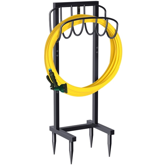 Soporte para mangueras de jardín Artigarden, 40 x 22 x 114 cm, estante metálico de 150 pies