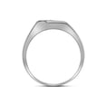 thumbnail image 2 of Sterling Silver Mens Round Prong-set Diamond Diagonal Double Row Band Ring 1/10 Cttw, 2 of 2