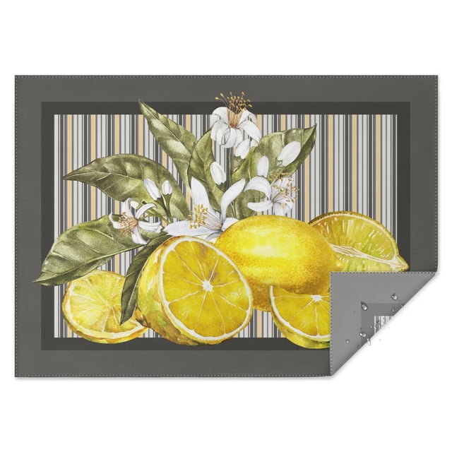 Hello Summer Lemon Fruit Table Cloth,Wrinkle Free Table Cover with Polyester,Waterproof Reusable Table Cloths for Weeding Birthday Tea Party Decorations (Rectangle,60x84inch)
