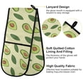 thumbnail image 4 of Dailycode Double Sided Oven Mitt with Loop Heat Resistant Kitchen Long Potholders 7" x 35" Avocado Fruit and Leaf, 4 of 6