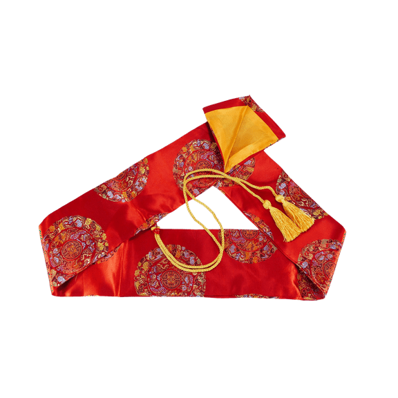 MAKOTO Synthetic Silk Handmade Sword Bag Royal on Red Style 209