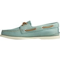 thumbnail image 3 of Men's Sperry Top-Sider Authentic Original 2-Eye Whisper Boat Shoe Green Soft Leather 7 M, 3 of 6
