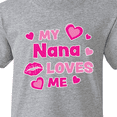 thumbnail image 4 of Inktastic Valentine's Day My Nana Loves Me Hearts and Lips Youth T-Shirt, 4 of 5