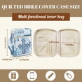 thumbnail image 7 of Garronmavis Blue Cross Bible Covers for Women with Zippered Pocket Bible Cover Carrier Carrying Organizer Bag Quilted Bible Cover Large Size Study Bible Carrier, 7 of 7