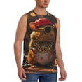 thumbnail image 2 of Balery Hip-Hop Guinea Pig. Camisetas sin mangas para hombre, absorbe la humedad y protege contra el mal olor.-Large, 2 of 7