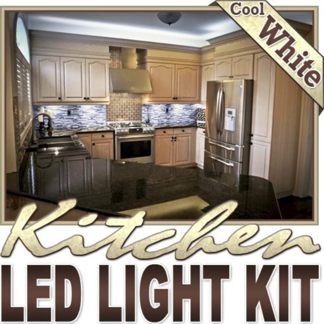 Details about   US 10FT~500FT Closet Kitchen Under Cabinet Counter LED Strip Light Remote+Power 