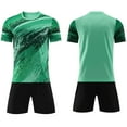 thumbnail image 6 of Sholeno Kids Boys 2 Piece Soccer Sport Outfits Short Sleeve Football Jersey Training T-Shirts and Green Type B 3XS, 6 of 9