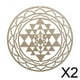 thumbnail image 1 of Escultura de arte mural,Cartel de madera grande con letrero decorativo de Sri Yantra,Tablero de cuadrícula de cristal de mandala de madera Geometría Sagrada,Escultura decorativa colgante de, 1 of 8