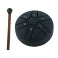thumbnail image 4 of Tambor de Lengua de Acero, Mini Tambor de Mano Profesional, Instrumento de Percusioón de Tambor de 6 Notas, Tambor de Mano de Acero al Carbrower para Yoga Meditación Sonido, 4 of 7