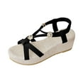 thumbnail image 2 of Apmemiss Sandales d'Été Liquidation Mode Femmes Décontractées Tête Ronde Sandales Confortables Chaussures de Plage Décontractées Offres du Jour Liquidation Prime, 2 of 9