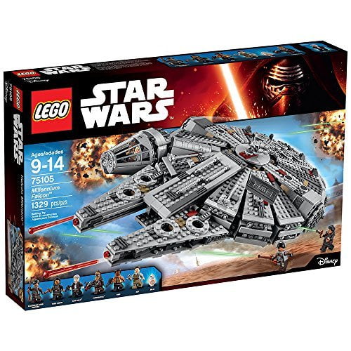 Lego Star Wars ships Falcon Slave One AT-AT AT-ST TIE Rey Speeder 