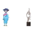 thumbnail image 1 of Estatua de geisha japonesa de arte abstracto, figura moderna de resina, escultura artesanal, adorno coleccionable, material de resina de calid, 1 of 8