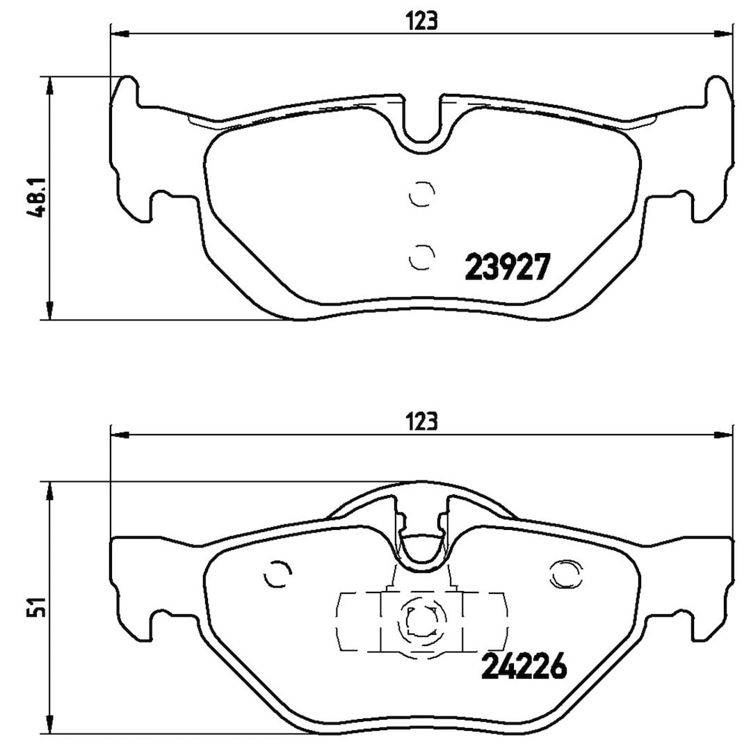 Brembo P06038X; Brake Pad; XTRALINE; FMSI Number D1171-7286/ D1267-7286; Low-Metallic; Set Of 4