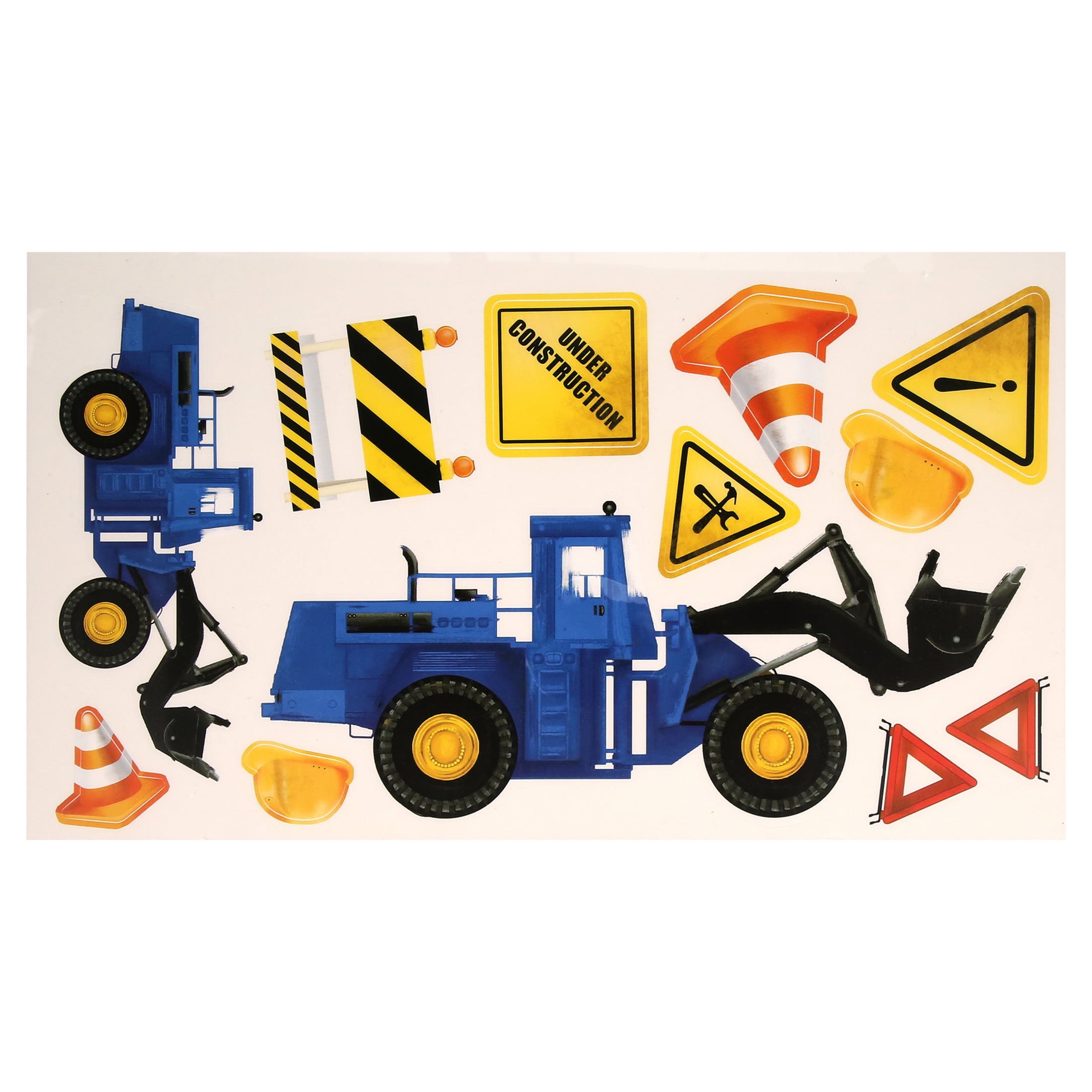 RoomMates RMK2330SCS  Construction Trucks Peel and Stick Wall Decals 