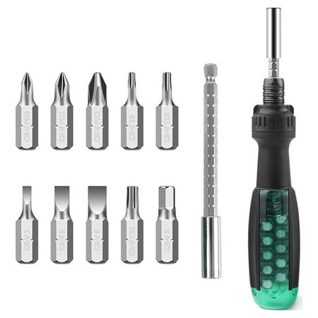

11 IN 1 Ratchet Screwdriver Set Precision Multi-bit Ratchet Screw Drivers Save for Time & Effort for Repairing Household