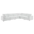 thumbnail image 1 of Sectional Sofa Set, Faux Vegan Leather, White, Modern Contemporary Urban Design, Living Lounge Room Hotel Lobby Hospitality, 1 of 10