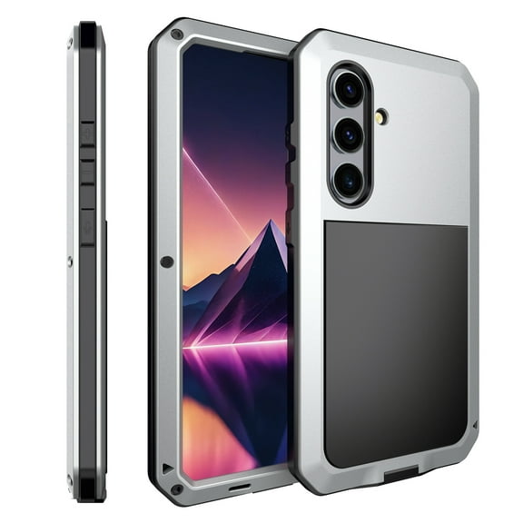 Allytechgroup Shockproof Phone Case for Samsung Galaxy S25, Military-Grade Protection, MagSafe & Car Mount Compatible, Rugged TPU/PC Bumper, Water-Resistant Case for Samsung Galaxy S25,Silver