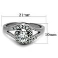 thumbnail image 2 of High polished (no plating) Stainless Steel Ring with AAA Grade CZ in Clear for Women Clear Stone Color Style TK1529 Size 5, 2 of 2
