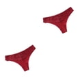 thumbnail image 1 of Minnieouse Bragas de tiro bajo Tanga Ropa interior de mujer Tanga Bragas sin costuras Sexy Atractiva Mano de obra fina Transpirable Vino M Vino rojo METRO 2Conjunto, 1 of 6