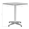 thumbnail image 4 of vidaXL Garden Table Silver 60x60x70 cm Aluminium, 4 of 4