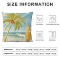 thumbnail image 5 of PRATYUS  Summer Beach Throw Pillow Covers Ocean Sun Seaside Palm Tree Decorative Pillow Cases Summer Cushion Covers for Couch Sofa Bed Home Decor 22x22in, 5 of 5