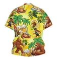 thumbnail image 3 of Hawaiian Shirt for Men Casual Button Turndown Collar Short Sleeve Tropical Beach Shirt Summer Holiday Relaxed Fit Lightweight Men Shirts Yellow M, 3 of 3