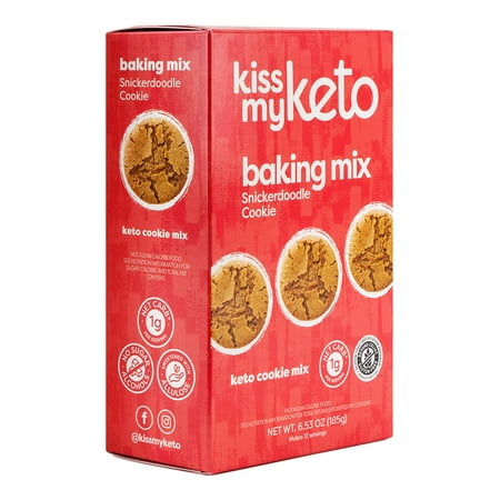 Kiss My Keto Baking Mix 12 Cookies — Low Sugar (1g), Low Carb Baking Mix (2g Net), Corn Fiber & Gluten Free, No Artificial Sweeteners, No Sugar Alcohols — Fresh Home-Baked Low Carb Cookies