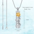 thumbnail image 4 of Men Women Column with rosette in relief Cremation Pendant Small Urns For Ashes Keepsake Urn Necklace Cremation Jewellery Urns, 4 of 4