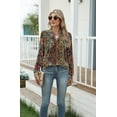 thumbnail image 4 of Weardear Womens Long Sleeve Tunic Tops Fall Dressy Casual Trendy Blouses Pleated Shirt, 4 of 6