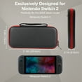 thumbnail image 2 of YUOY Carrying Case for Nintendo Switch 2 ( 2025 ), Hard EVA Travel Case with 2 Screen Protector, 10 Game Storage & Accessory Pockets, Black, 2 of 7