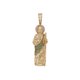thumbnail image 1 of San Judas Chico con zirconias verdes En Oro Amarillo De 14 K Joyería M De León San Judas Chico Con Circonias Verdes, 1 of 2