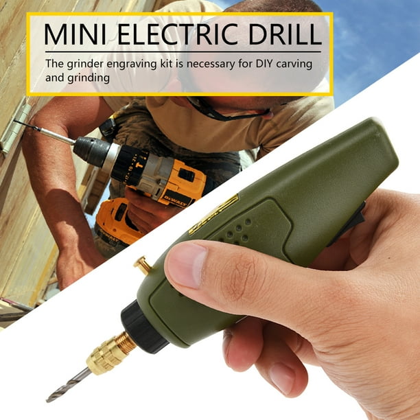 Electric Drill Mini Drill Grinder Set Mini Electric Tool Mini Electric Carving Polishing Engraving Pen Hand Drill Grinder Tools