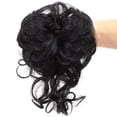 thumbnail image 6 of BLSCODE Messy Hair Bun Hair Scrunchies Extension Curly Wavy Messy Synthetic Chignon Ponytail Hair Extensions Thick Updo Hairpiece for Women Girls 1PCS Color 2#, 6 of 7