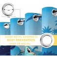 thumbnail image 6 of Funny Dinosaur Blackout Curtains for Bedroom/Living Room, Thermal Insulated Kitchen Curtains, Playing Guitar Palm Tropical Blue Silhouette Grommet Darkening Window Treatment Drapes 27.5"x39"x2, 6 of 8