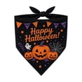thumbnail image 2 of Cififendec Halloween Pet Triangle Bandana, 23.62"×15.74", Printed Festival Neckerchief with Halloween Element Pattern for Pets Party Photo Dress‑Up, 2 of 6