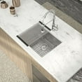 thumbnail image 4 of Kichae  Undermount Bar Sink Stainless Steel Kitchen Sink 15/17/21/23 Inch Silvery Grey 21" x 18", 4 of 5