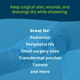 thumbnail image 4 of TIDI AquaGuard Sheet – 7” x 7” – Shower Protection Sheet – Self-Adhesive Moisture Barrier – Made Without Latex – Wound Cover For Showering – 7 Sheets Per Package – Home Medical Supplies (50010-PKG), 4 of 5